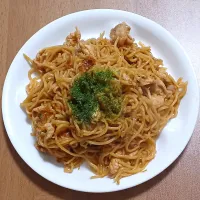 豚ロース肉で、焼きそば|ナナさん