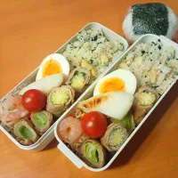 次男弁当&おにぎり|tamagomagomagoさん