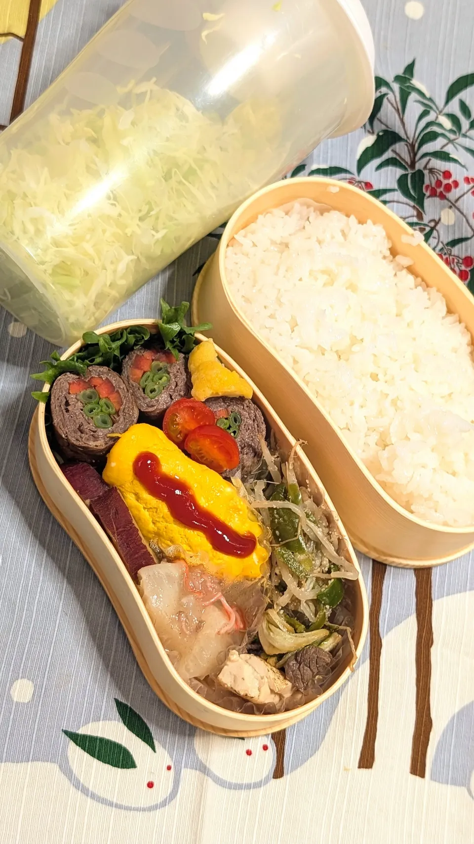 本日のお弁当〜野菜の肉巻き弁当|f.1125beさん