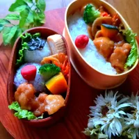 鶏肉と里芋の揚げ出し弁当🍙|さらママさん