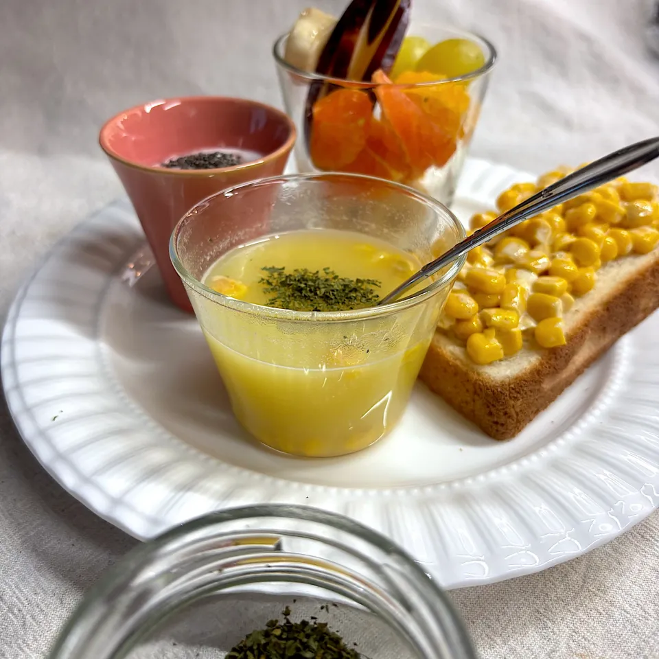 カップスープにパセリ|かっちゃん杉さん