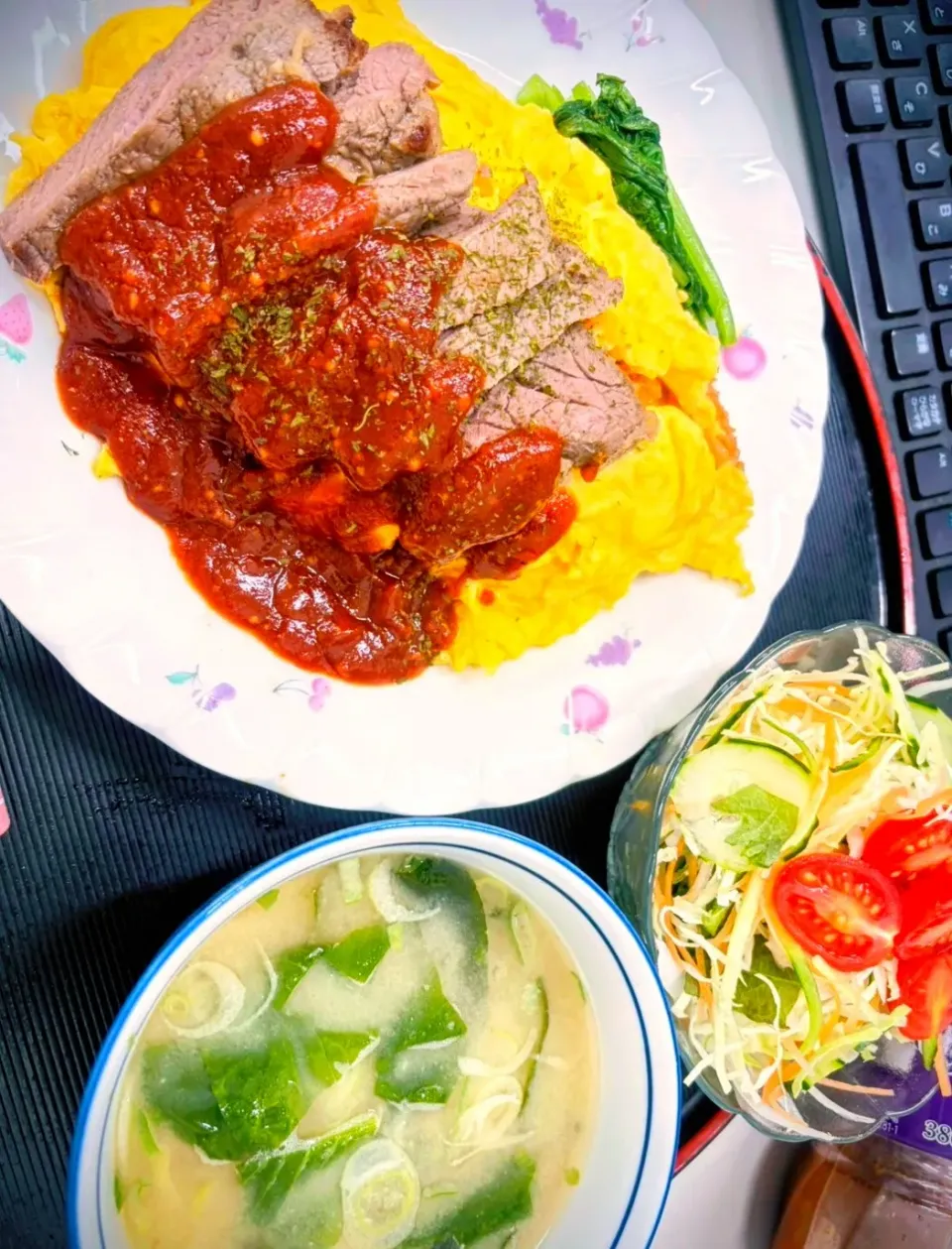 🐂🥩🐣牛ロースステーキのオムライス🐣🥩🐂|TakeBooさん