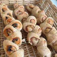 ＊ベーコンエピ（粒マスタード）
＊ベーコンエピ（刻みハラペーニョ）
＊明太海苔エピ|さっちんさん