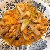 鮭のちゃんちゃん焼き😋|すかラインさん