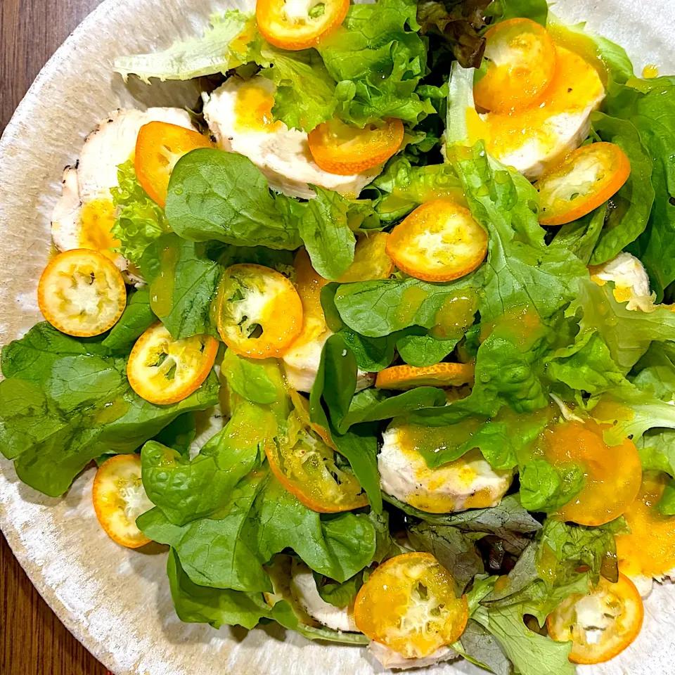 金柑と鶏ハムのサラダ　金柑ドレッシングで|かおるさん