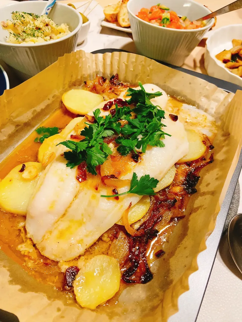 バスク式白身魚のロースト|ももこさん