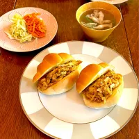 晩ごはん♯コロネーションチキン♯チキンサンド|小松菜さん