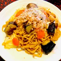 ✩.*˚揚げナスの醤油焼きそば|ゆきえもんさん