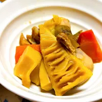 根菜と筍、鶏の煮物。|ちはるさん