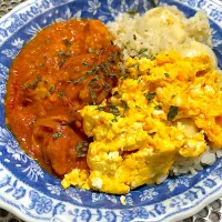 百合根入り鶏のトマトクリームオムライス|チャコイブさん