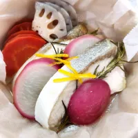 🔷寒鰤と根菜の🌿ローズマリー蒸籠蒸し🔷|@きなこさん