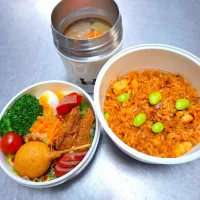 🧡チキンライス弁当🧡|ゆきさんさん