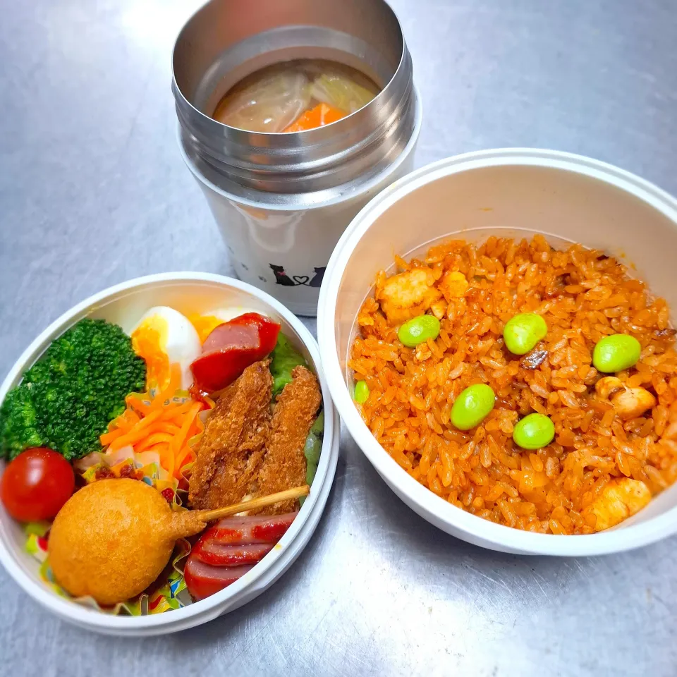 🧡チキンライス弁当🧡|ゆきさんさん