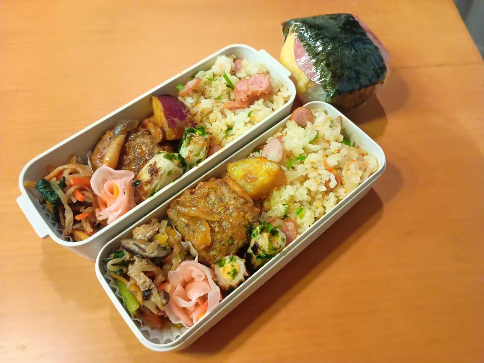 次男弁当&おにぎり|tamagomagomagoさん