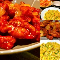 Dinner ! Dinner ! 
Something old school tonight lol  
Double Fried Crispy Pork in a Sweet & Sour Sauce with Egg Fried Rice and Prawn Crackers 
#chinesefood
#h|Emanuel Hayashiさん