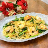 海老にら塩焼きそば