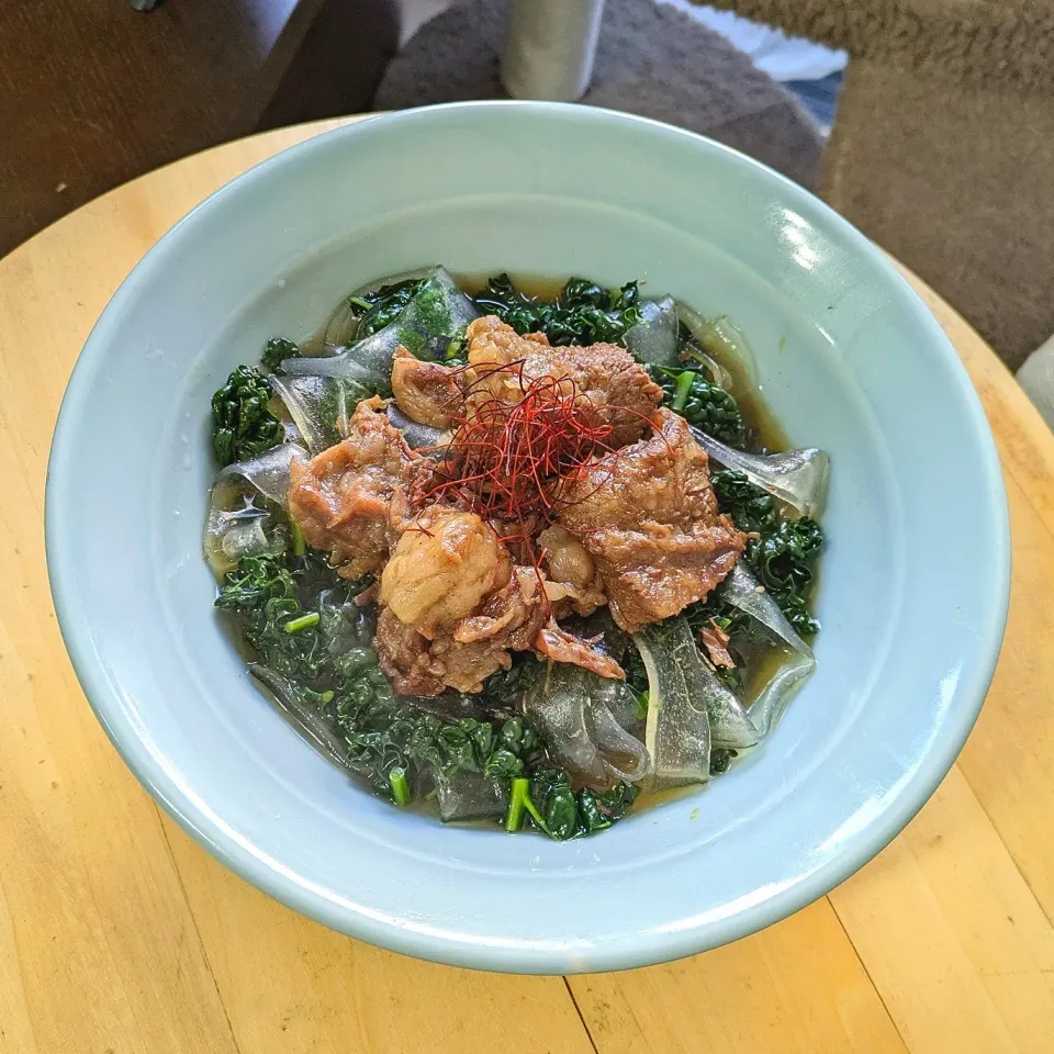 牛すじ＆カーボロネロの東北大拉皮(平太春雨)|mi_neneco♪さん