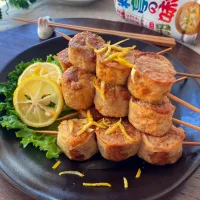 ロール油揚げde味噌串焼き