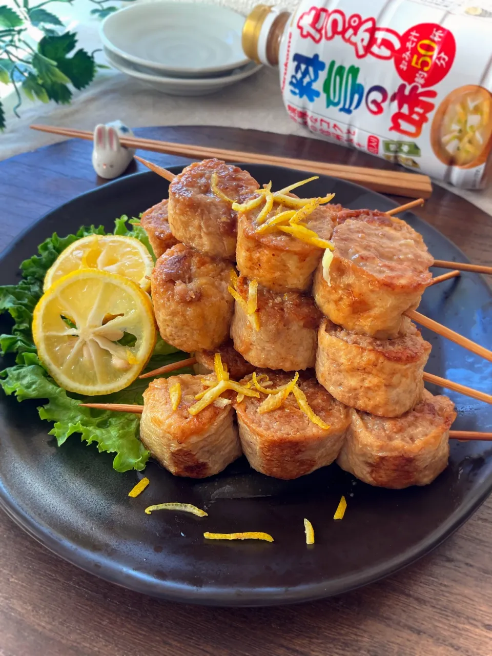 ロール油揚げde味噌串焼き|スイーツポテトさん