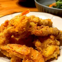 海老とせせりのから揚げ|おさかなさん