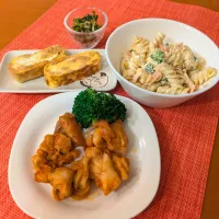 ☆タンドリーチキン　☆マカロニサラダ　☆納豆卵焼き　☆大根葉じゃこ|chikakoさん