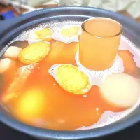 【私がおでん🍢を作る理由！白出汁ver.🎯】おでんの出汁割りにチロリは不要！鍋で温めよう！②🍶|Falco*さん