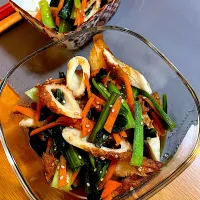 小松菜とちくわのごま油炒め|Mikaさん