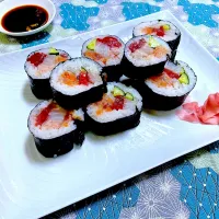 ももさんの料理 海鮮太巻き