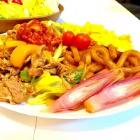 肉野菜焼きうどん|マニラ男さん