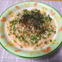 辛子明太子うどん|万葉さん