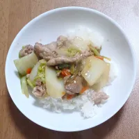 白菜と豚肉の旨煮丼|ナナさん
