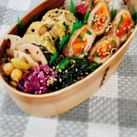 ✾カラフルピーマン肉巻き弁当✾