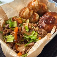 【誤差あり弁当】しいて言うなら、全体的におかずが茶色すぎるかな弁当🤣(byカツオ)