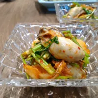 牡蠣とせりのキムチ和え|古尾谷りかこさん