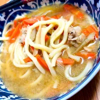 かみさんの”豚汁饂飩”＠ 自宅飯|平大さん