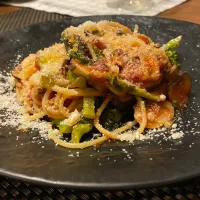 菜花とマッシュルームのアラビアータ