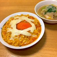 夕飯：ブルダックポックンミョン