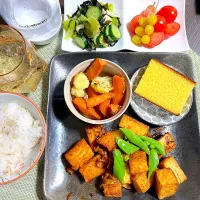 1/15晩ご飯：厚揚げのキムチ炒め|ななみんさん