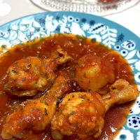 ⭐︎今日の晩ご飯⭐︎ 鶏肉のトマトソース煮