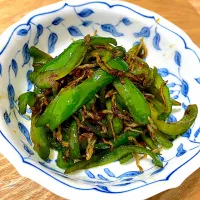 ピーマンとジャコの甘辛生姜焼き|単身赴任のっちさん