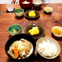 豚汁、もずく酢、玉子焼き|タロッカ主夫見習いさん