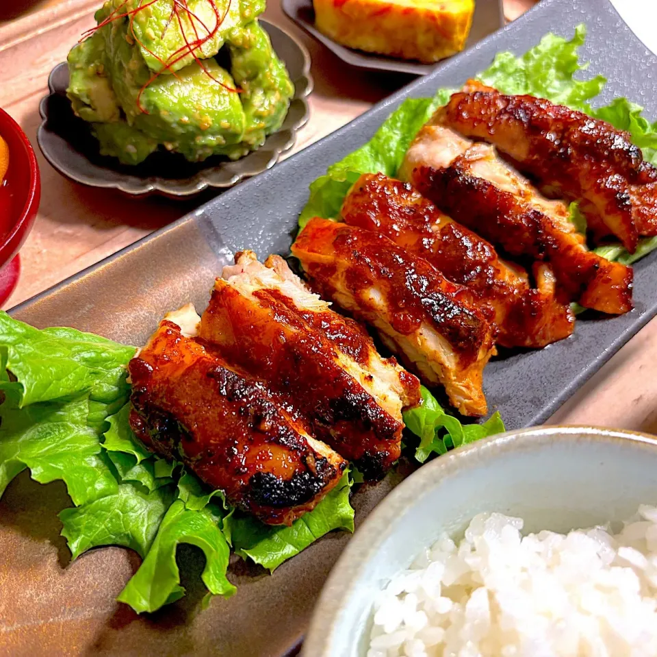 鶏の酒粕味噌漬けの献立|すずさん