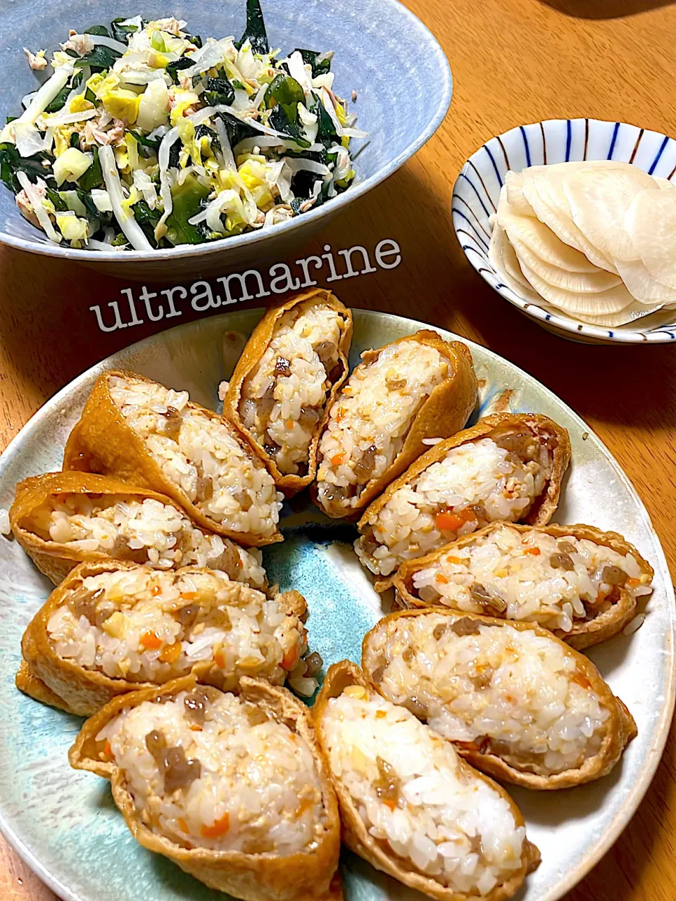 ＊大豆入りお稲荷さんで落ち着くごはん。＊|ultramarineさん