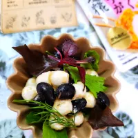 🔷蒸し黒豆とパールモッツァレラの🧄にんにく糀味噌漬け🔷|@きなこさん