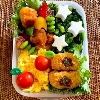 酢豚とコロッケ弁当|ヘルペイさん