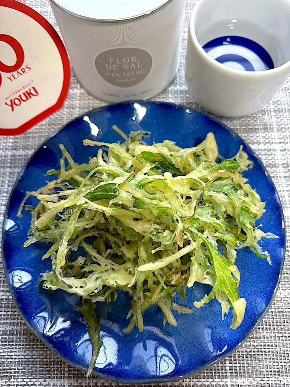 水菜のかき揚げ　マヨルカ島の塩スモーク|栃倉 直人さん