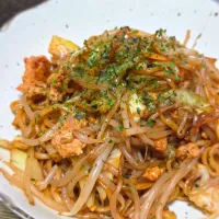 パパ作🥸鶏ひき肉の焼きそば