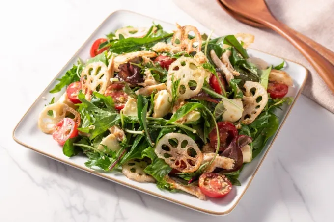 ベビーリーフのみそチーズサラダ|マルコメ キッチンさん