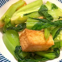 青梗菜と厚揚げ炒め