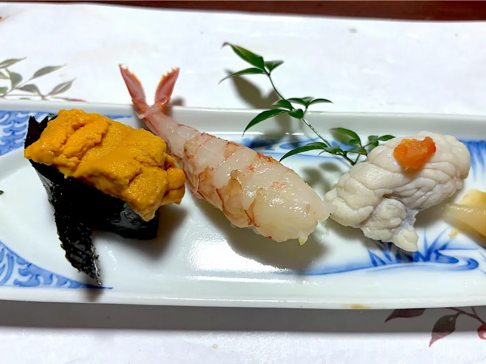 ⑧1月15日・［寿司🍣会席コース☺️］・お寿司❣️（ウニ・エビ・フグ）|山勝さん